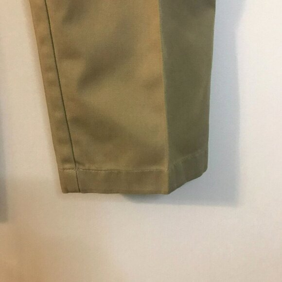 Lands' End Junior Women's Cropped Pants Cotton Khaki Tan Belt Loops Sz 5 Uniform - Picture 6 of 16
